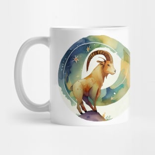 Watercolor Zodiac Capricorn Mug